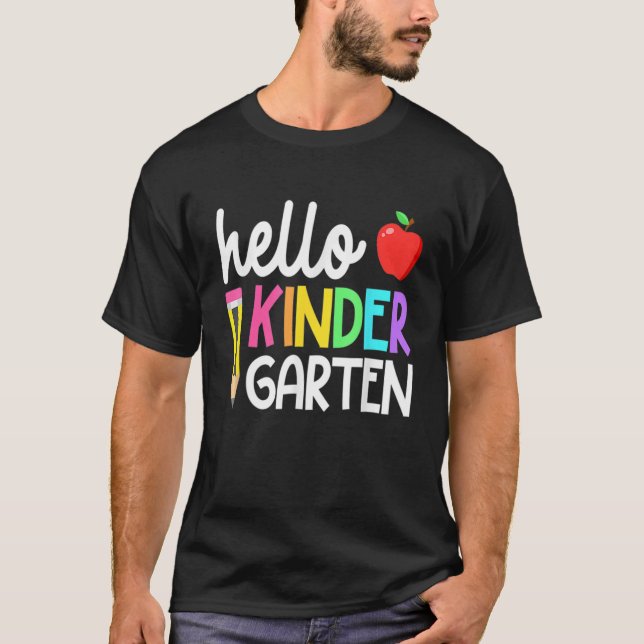 Hej Kindergarten Team Kinder Back to school Teac T Shirt (Framsida)