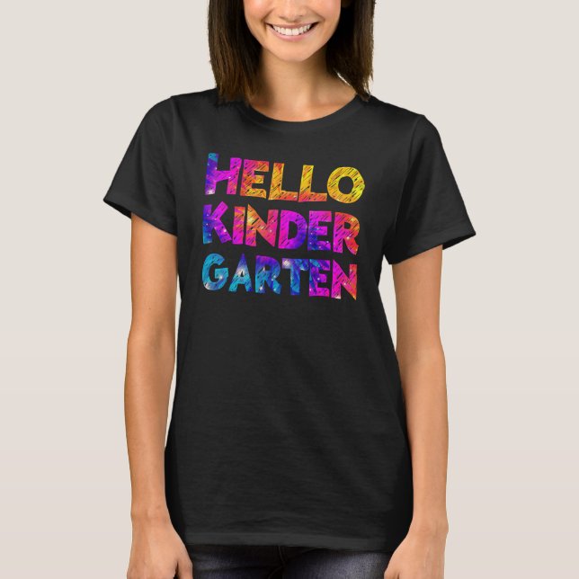 Hej Kindergarten Team Kinder Back to school Tie T Shirt (Framsida)
