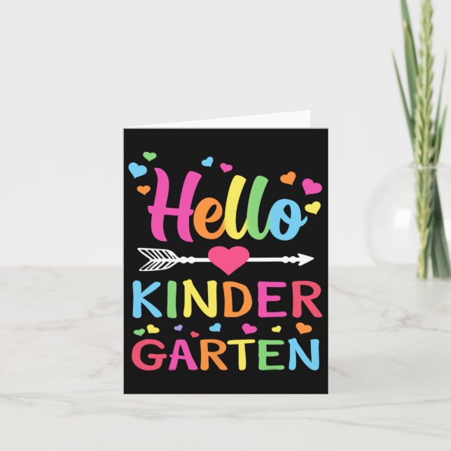 Hej Kindergarten Team Kinder Byck till skolan Teac Kort (Framsida)