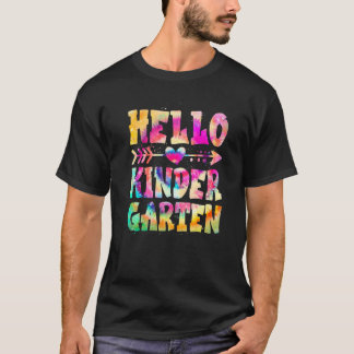 Hej Kindergarten Tie Dye Första dagen Rute till  T Shirt