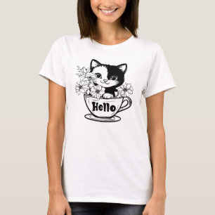 Hej, Kittens Kopp Flower T Shirt