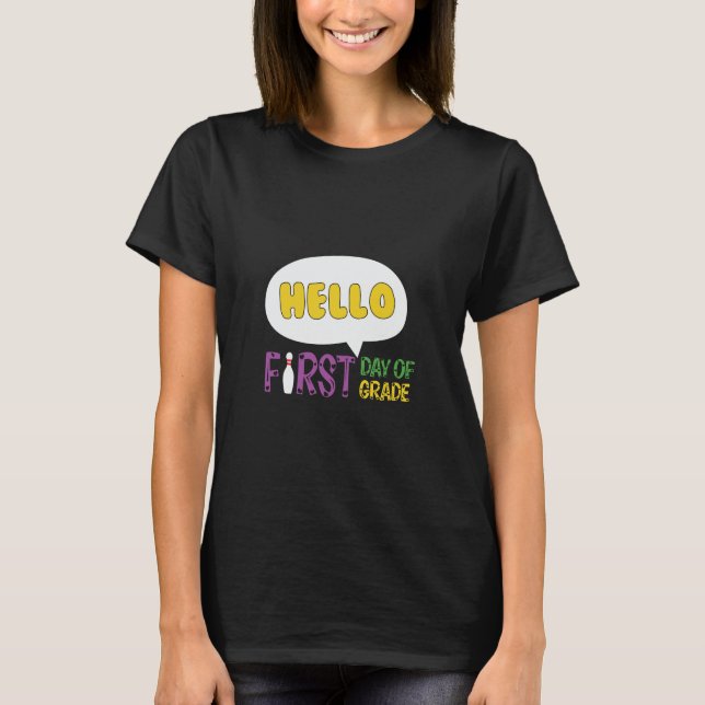 Hej Klass Lärares första dag T Shirt (Framsida)