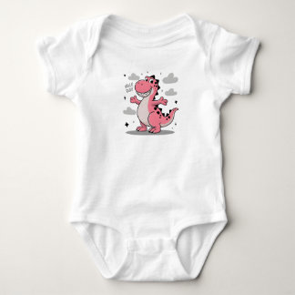 Hej Kompis Barn Rosa Dinosaurie T-Shirt