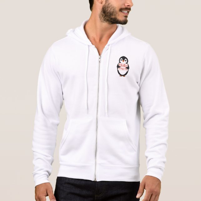 Hej! Kram mig - anpassning av pingvin kostym T Shirt (Framsida)