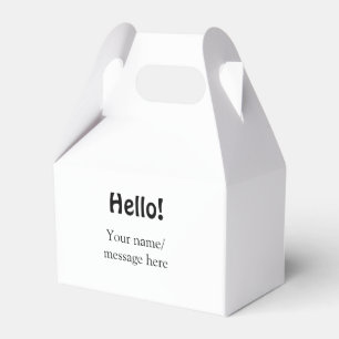Hej lägg till namn meddelande enkelt minimalt affä presentaskar