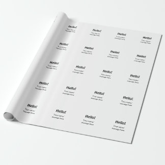 Hej lägg till namn meddelande enkelt minimalt affä presentpapper