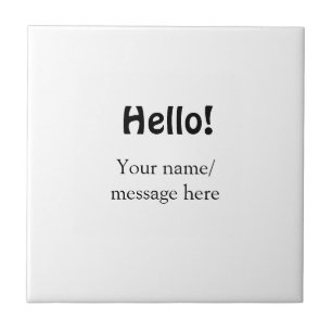 Hej lägg till namn-meddelande - minimalt affärsobj kakelplatta