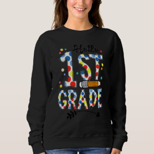 Hej lärare för första klass barn tillbaka till sko t shirt