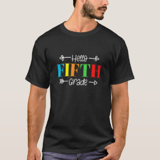 Hej lärare i femte klass barn Föräldrar Tillbaka t Shirt