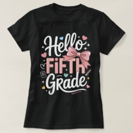 Hej lärare i första klass Coquette pennbåge T Shirt