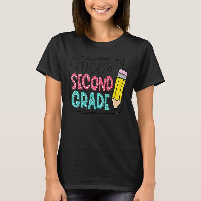 Hej Lärare K Klass Back to school T Shirt (Framsida)