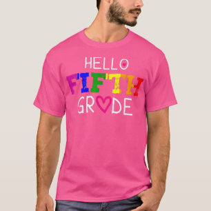 Hej Lärare vid femte Klass femte Klass-Back to sch T Shirt