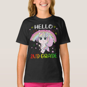 Hej Lärarteamet Student Unicorn i andra Klass T Shirt