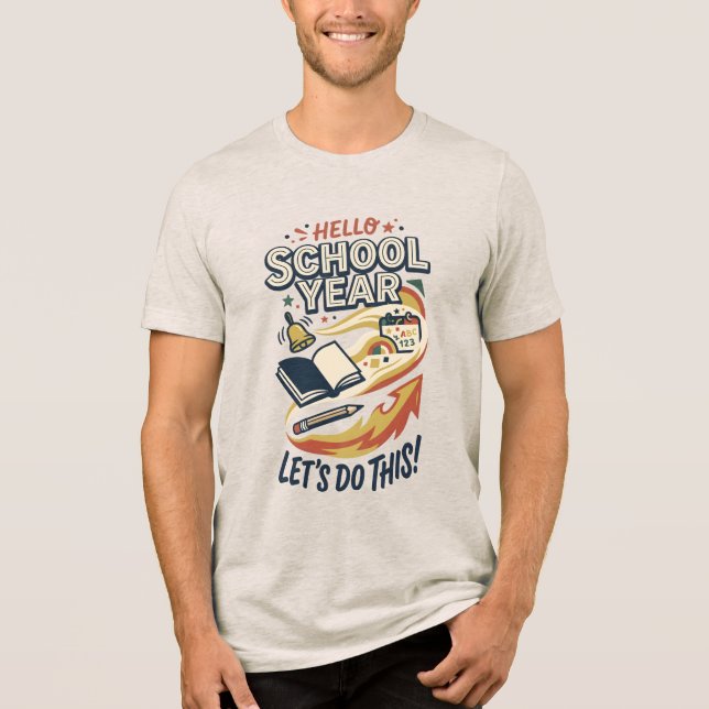Hej läsår Lärare Tillbaka till skolan Tröja (Framsida)