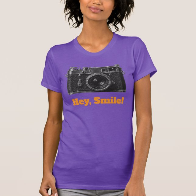 Hej, Le! Damernas T-Shirt för Kamera (Framsida)