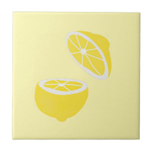 Hej Lemon modern gult-frukt Kakelplatta