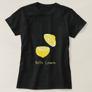 Hej Lemon modern gult-frukt T Shirt