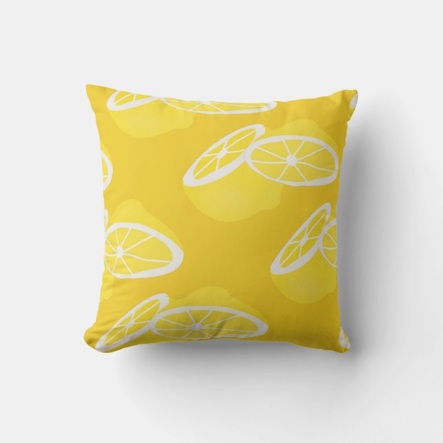 Hej Lemon modern gult Kudde (Framsida)