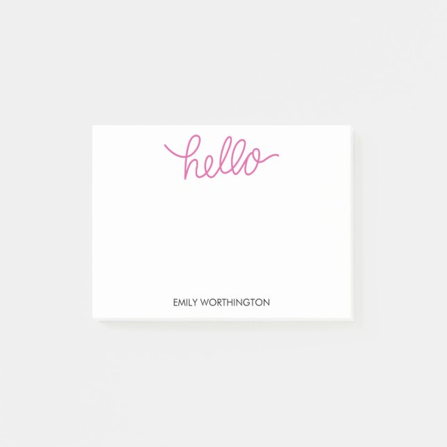 Hej Lettering Anpassningsbar Post-it® Notes (Fuchs Post-it Block (Framsida)