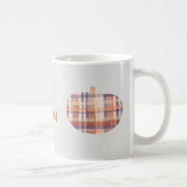 Hej lila av höstpumpa terracotta-kräm kaffemugg