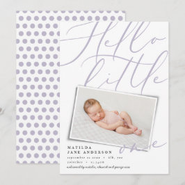 Hej lilax lila modern 1 fotoenkel meddelande