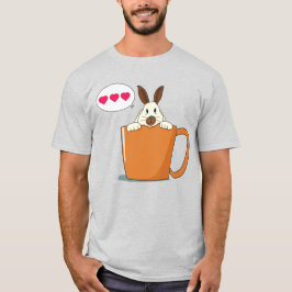 Hej lilla brun öron bunny t shirt