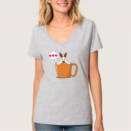 Hej lilla brun öron bunny t shirt