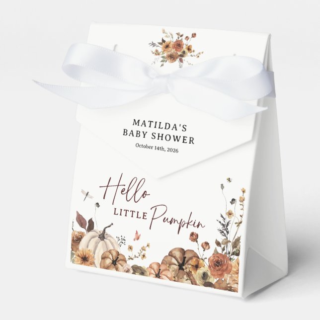 Hej Lilla Pumpa Höst Baby Shower Presentaskar (Framsidan Sidan)