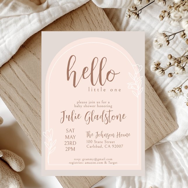 Hej Little One Baby Shower-inbjudan Inbjudningar (Skapare uppladdad)