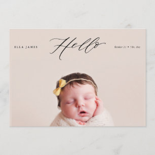 HEJ LITTLE ONE Birgement // Black Meddelande