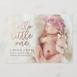 HEJ LITTLE ONE Birgement // guld Meddelande