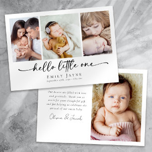 Hej Little One Script Birth Baby Tack Kort