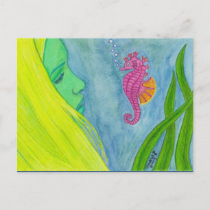 "Hej, Little Seahorse" av Daedelys Vykort