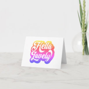 Hej Loely Postcard Retro Stil Kort