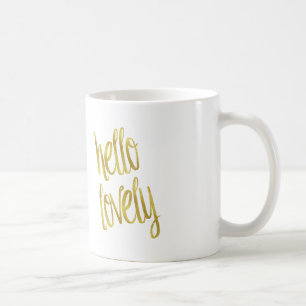 Hej Loite Faux Gold Foil Gnistra Design Kaffemugg