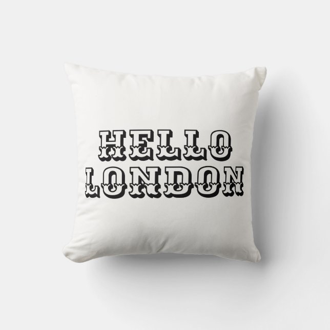hej london Dekorativ kudde (Framsida)