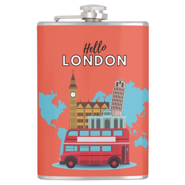 Hej London Flask Fickplunta (Framsidan)