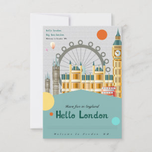 Hej London Helgdag & Säsong vykort