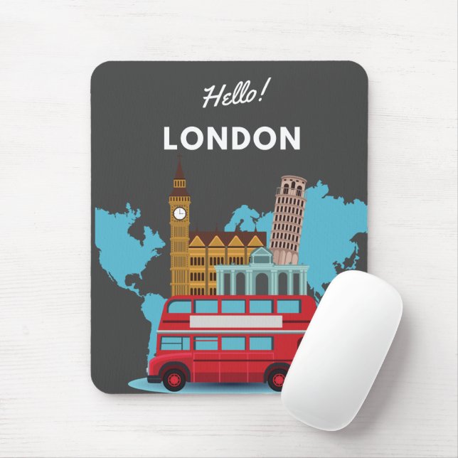 Hej London Mouse Pad Musmatta (Med mus)