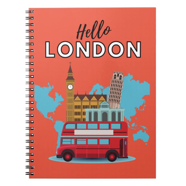 Hej London Notebook Anteckningsbok (Framsidan)