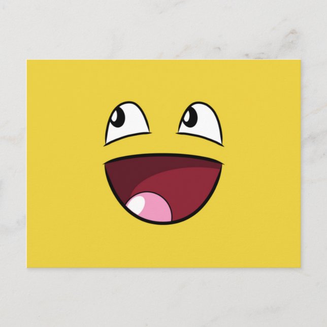 hej lycklig ansikte vykort (Framsida)