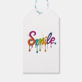 Hej Lycklig Smile Presentetikett