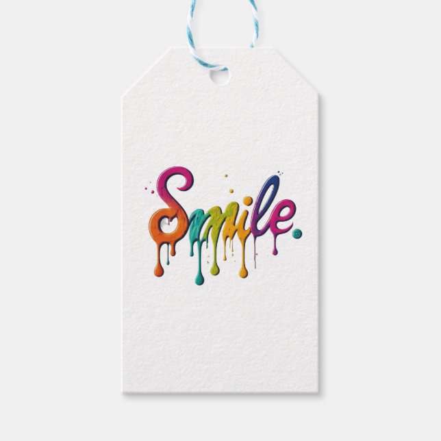 Hej Lycklig Smile Presentetikett (Framsidan)