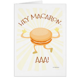 Hej Macaron AAA Hälsningskort