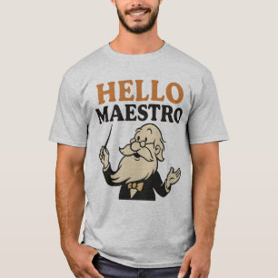 Hej Maestro – Vintage Dirigent Tecknad Musik T Shirt