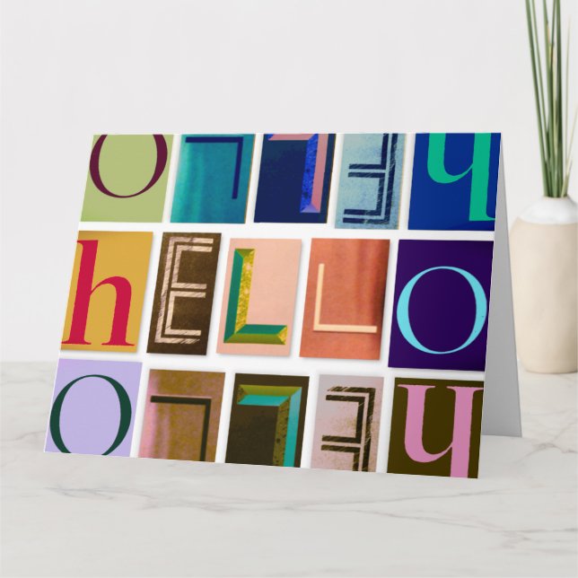 HEJ Magazine Brev Typography Card (stort) Kort (Framsida)