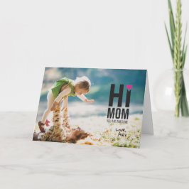 Hej Mamma. Du är Fantastisk. Mors dag Gift. Kort