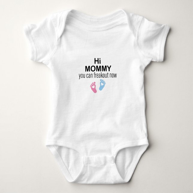 Hej Mamma Du kan Freaken nu, Baby Gift First Mamma T Shirt (Framsida)
