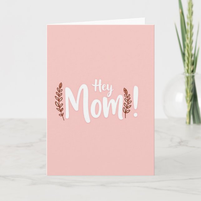Hej mamma Enkel kärlekskort Kort (Framsida)
