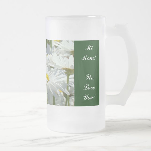 Hej mamma! Frostad Glas Mugg gåvor Vi älskar dig!  (Höger)